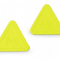 Ozdoba / nášivka / ochrana švů na oděvy 25 mm, žltá neon